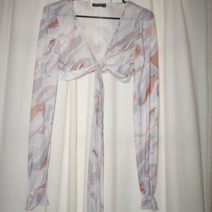 Muted Mesh Tie Front